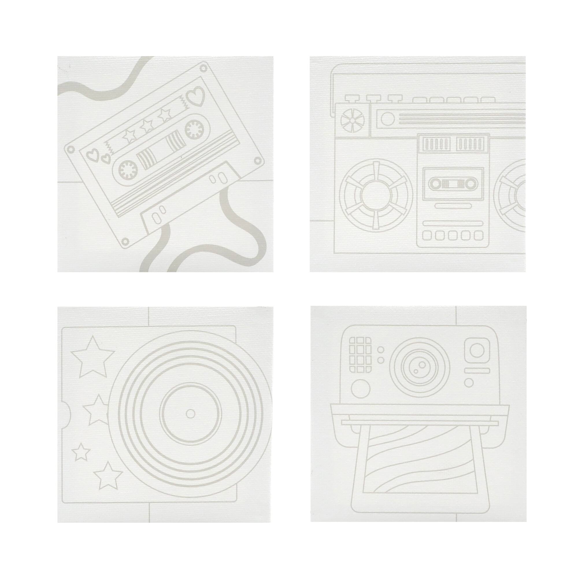 4" x 4" Retro Canvas Painting Kit by Craft Smart®